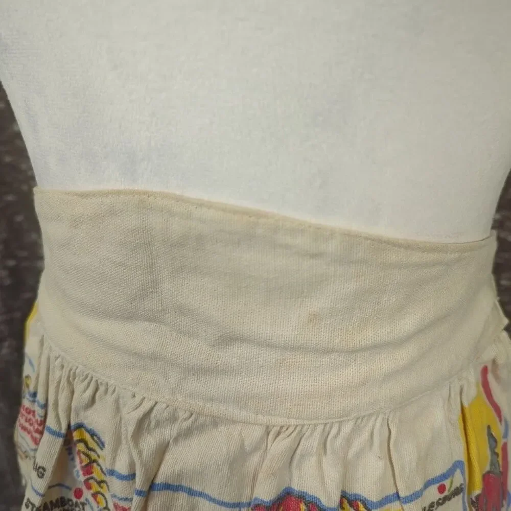 Vintage 40s/50s Colorado‎ State Landmarks Souvenir Travel Kitchen Apron
